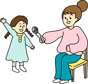 歌う子どもと先生