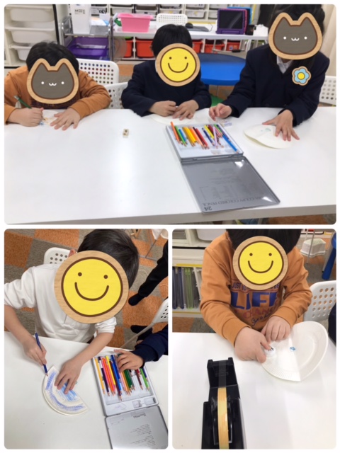 【南堀江】放デイ　制作(紙皿カスタネット)