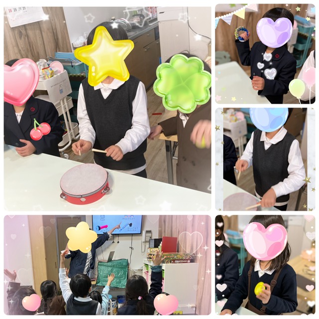 【北堀江】放デイ　公文📃　季節の歌で合奏⛄