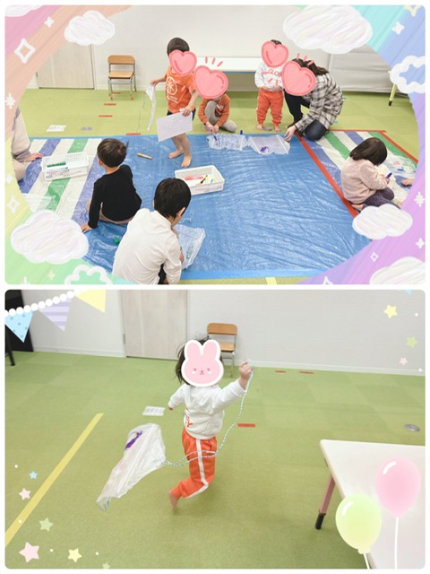 【南堀江】児童発達支援　凧作りと凧あげ遊び🪁✨