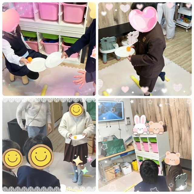 【北堀江】放デイ　公文📖　ピンポン玉リレー🔴