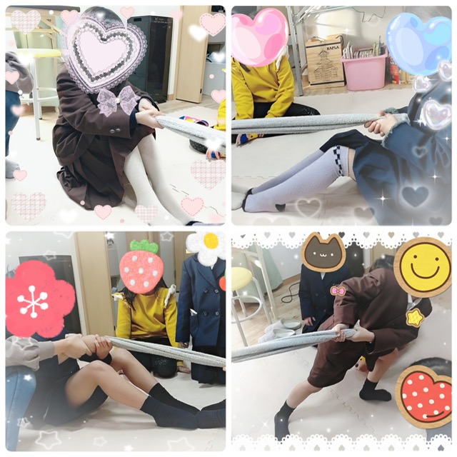 【北堀江】放デイ　公文📖　タオルで綱引き✨