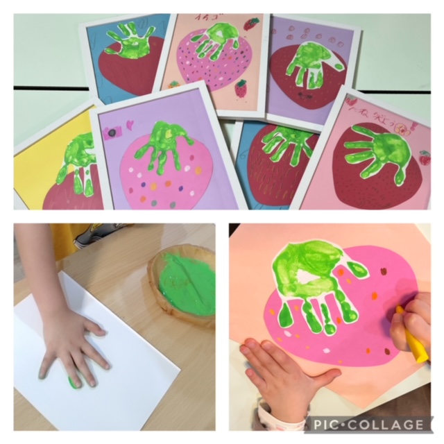 【北堀江】放デイ　公文📖いちごを作ろう🍓