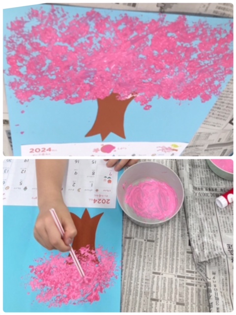 【南堀江】放デイ　制作(桜カレンダー🌸)