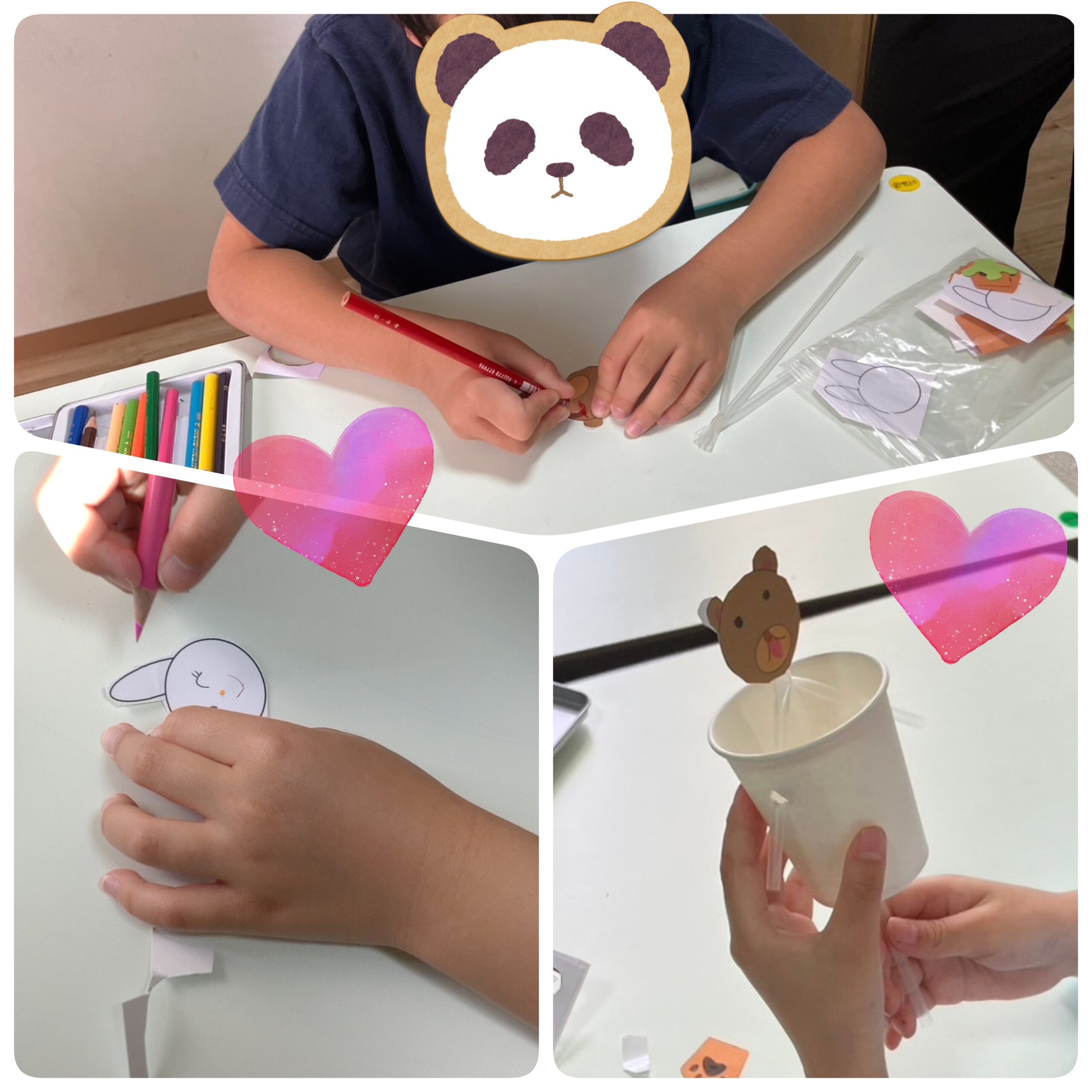 【北堀江】放デイ：公文📖　ひょっこりアニマルを作ろう🐰