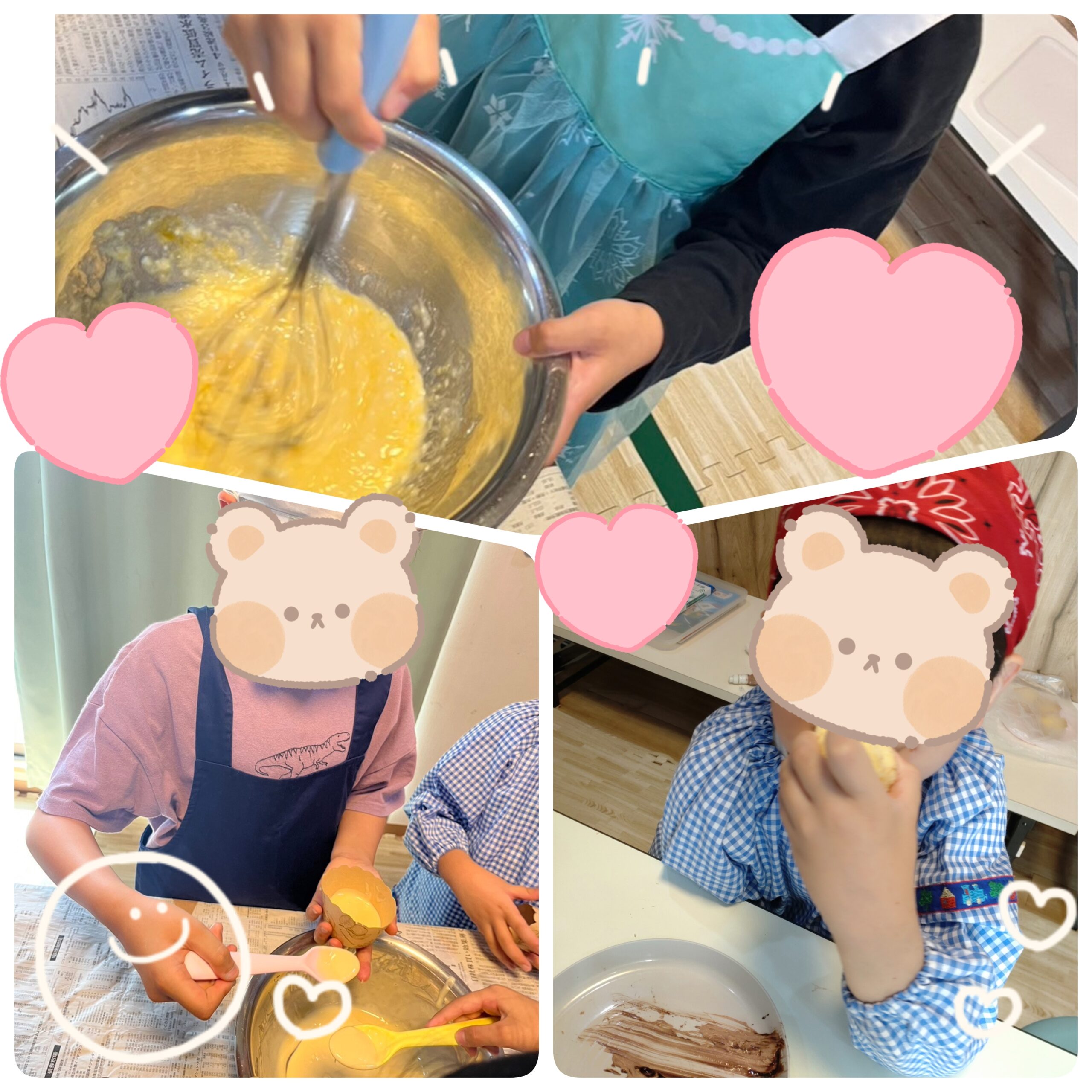 【北堀江】放デイ：公文📖　クッキング（蒸しパン作り🎵）