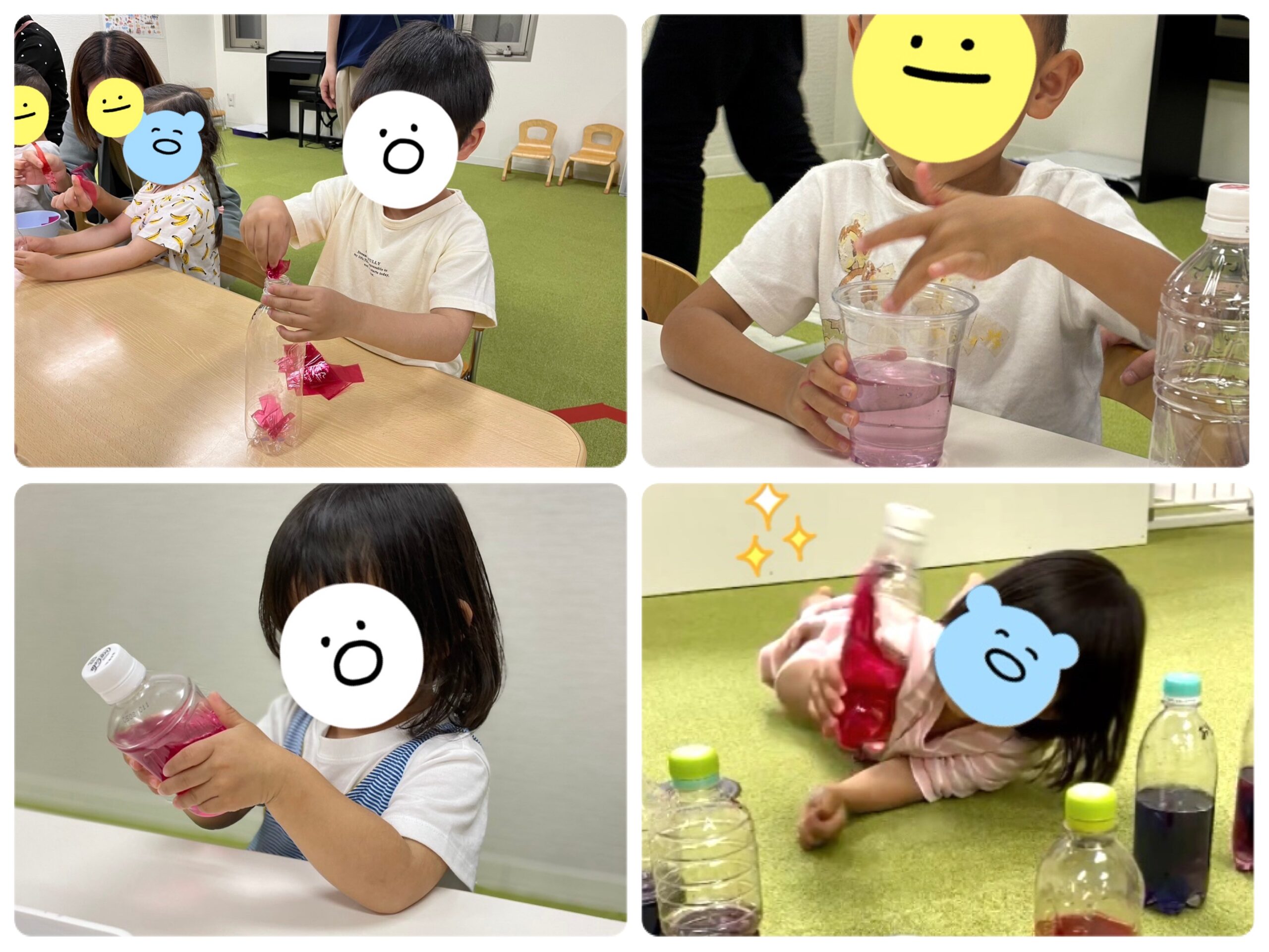 【南堀江】児童発達支援　カラーセロハンで色水づくり🌈💦