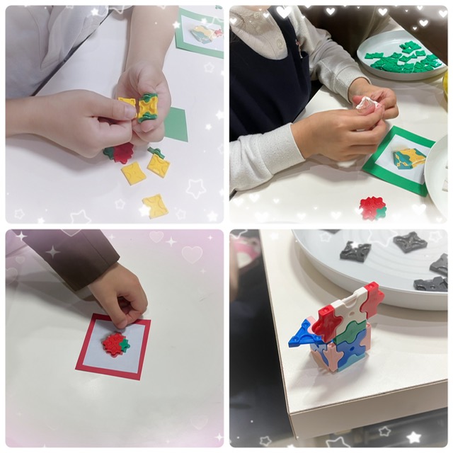 【北堀江】放デイ　公文📖　形を真似してみよう👉