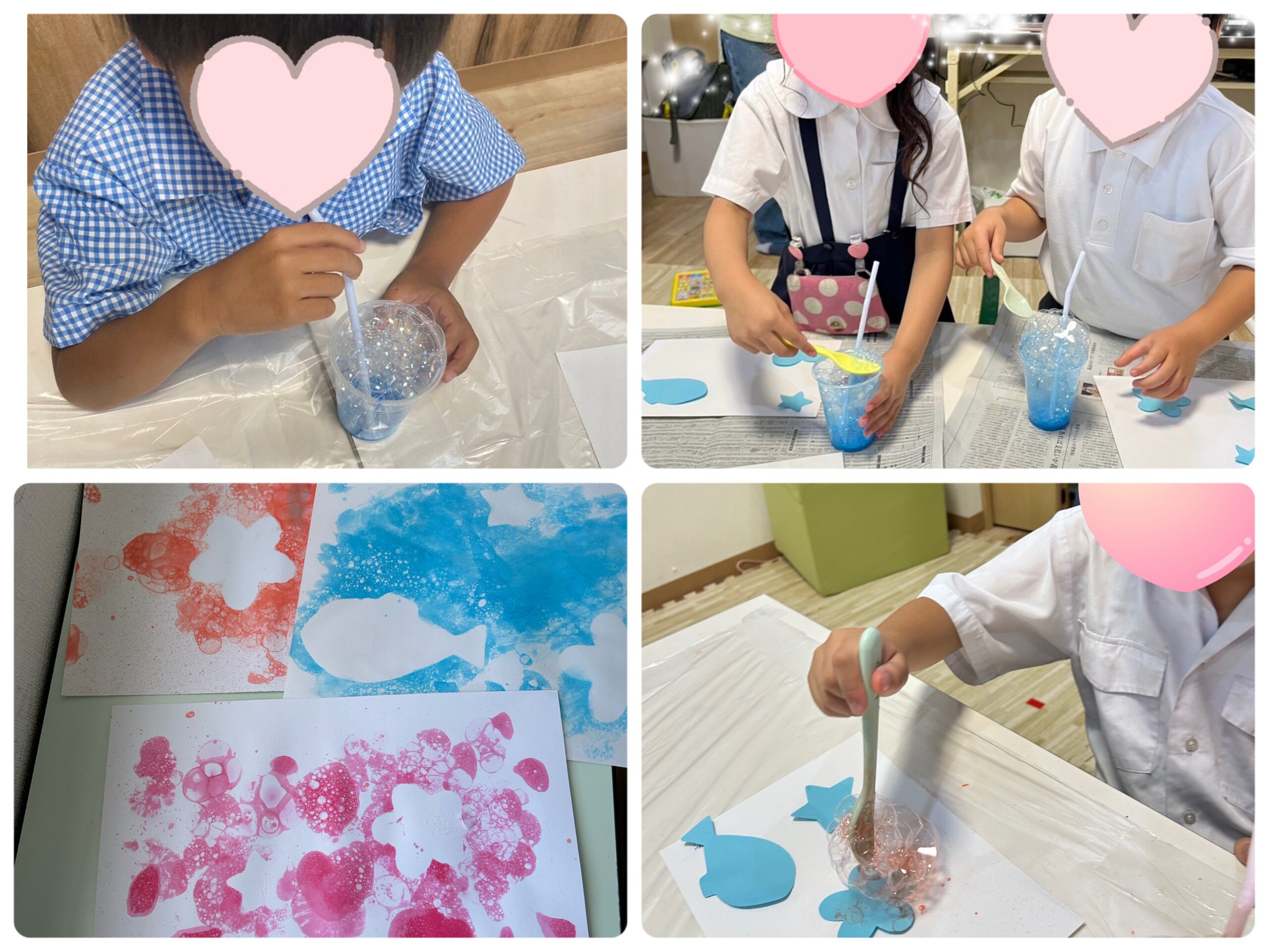 【北堀江】放デイ：公文📖　バブルアートに挑戦！