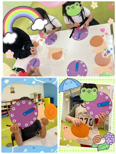 児童発達支援　かたつむり時計制作🐌⏰