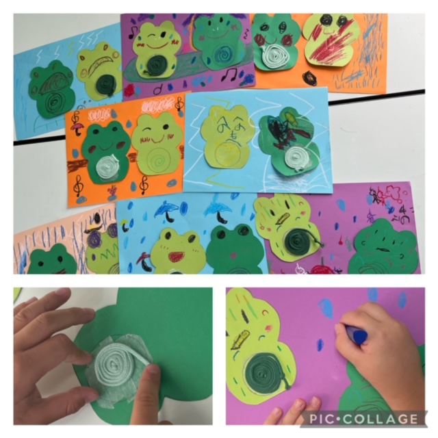 【北堀江】放デイ　公文📖ぐるぐるカエルを作ろう🐸