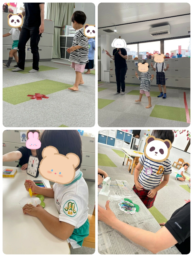 (北堀江　児童発達支援）あじさい製作＆歩きレース🎵