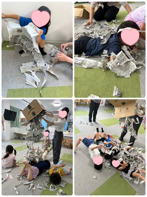 【北堀江】児童発達支援　新聞遊び📰