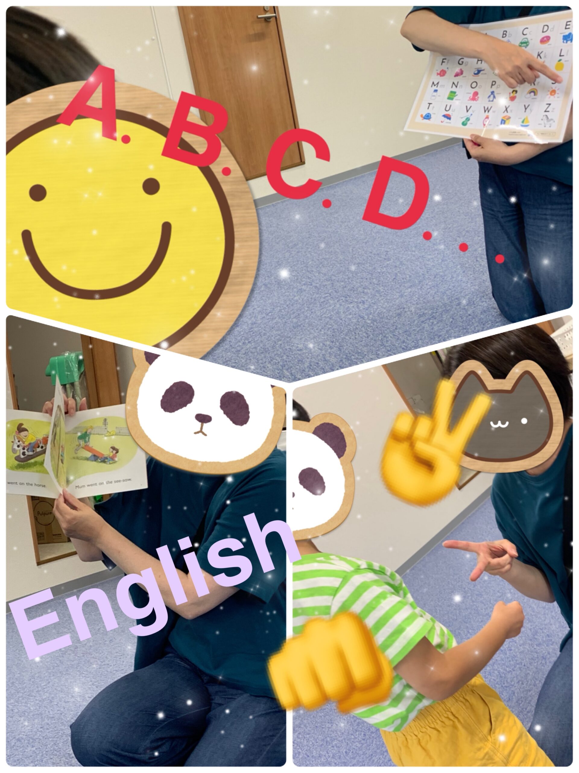 【ハッピープラス南堀江】児童発達支援　英語のお勉強📒