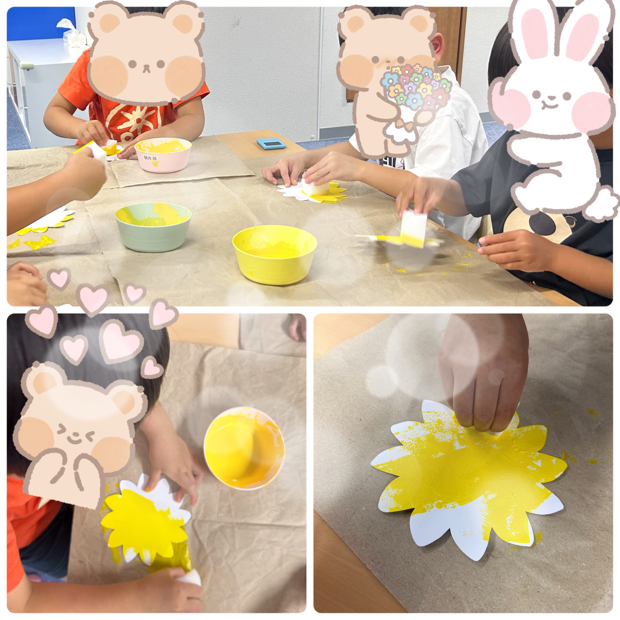 【ハッピープラス南堀江】～第1弾～　ひまわり制作🌻