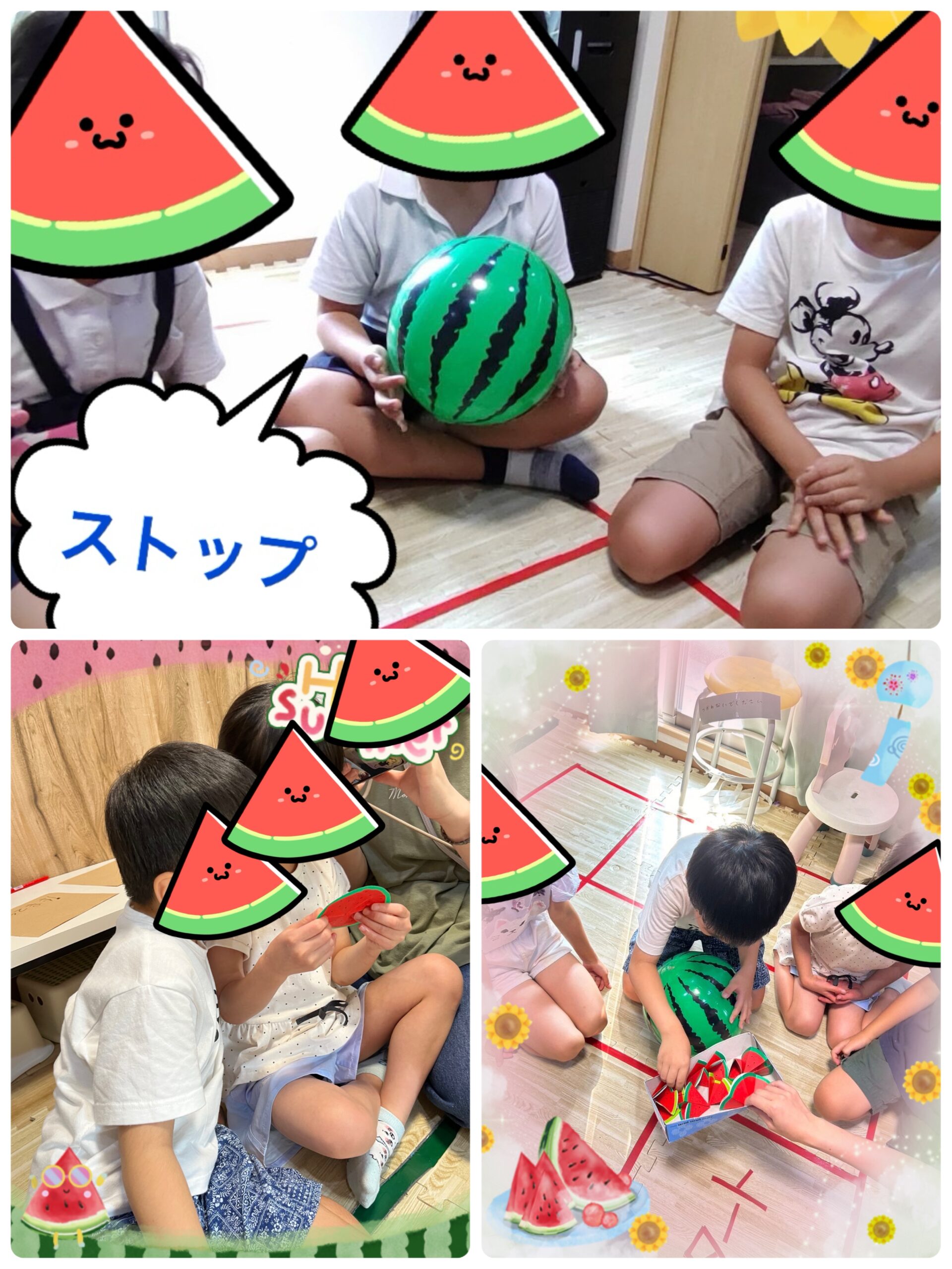 【北堀江】放デイ：公文📖　スイカ爆弾ゲーム🍉