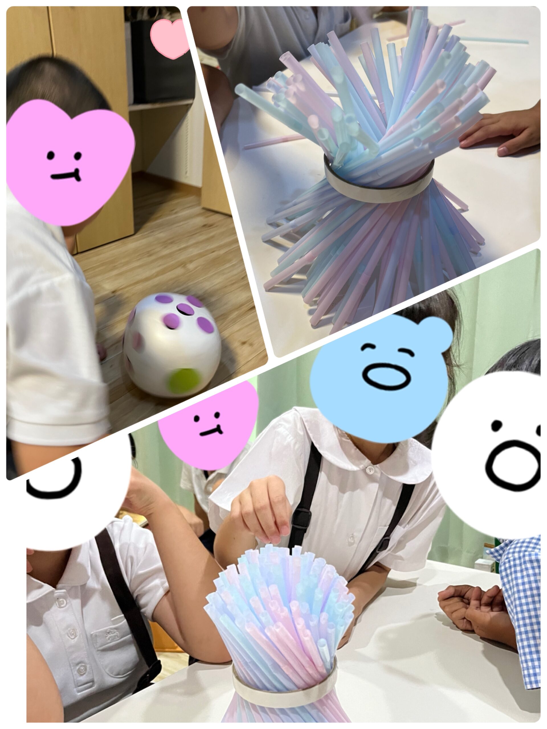 【北堀江】　放デイ：公文📖　ストロー棒倒し❣️