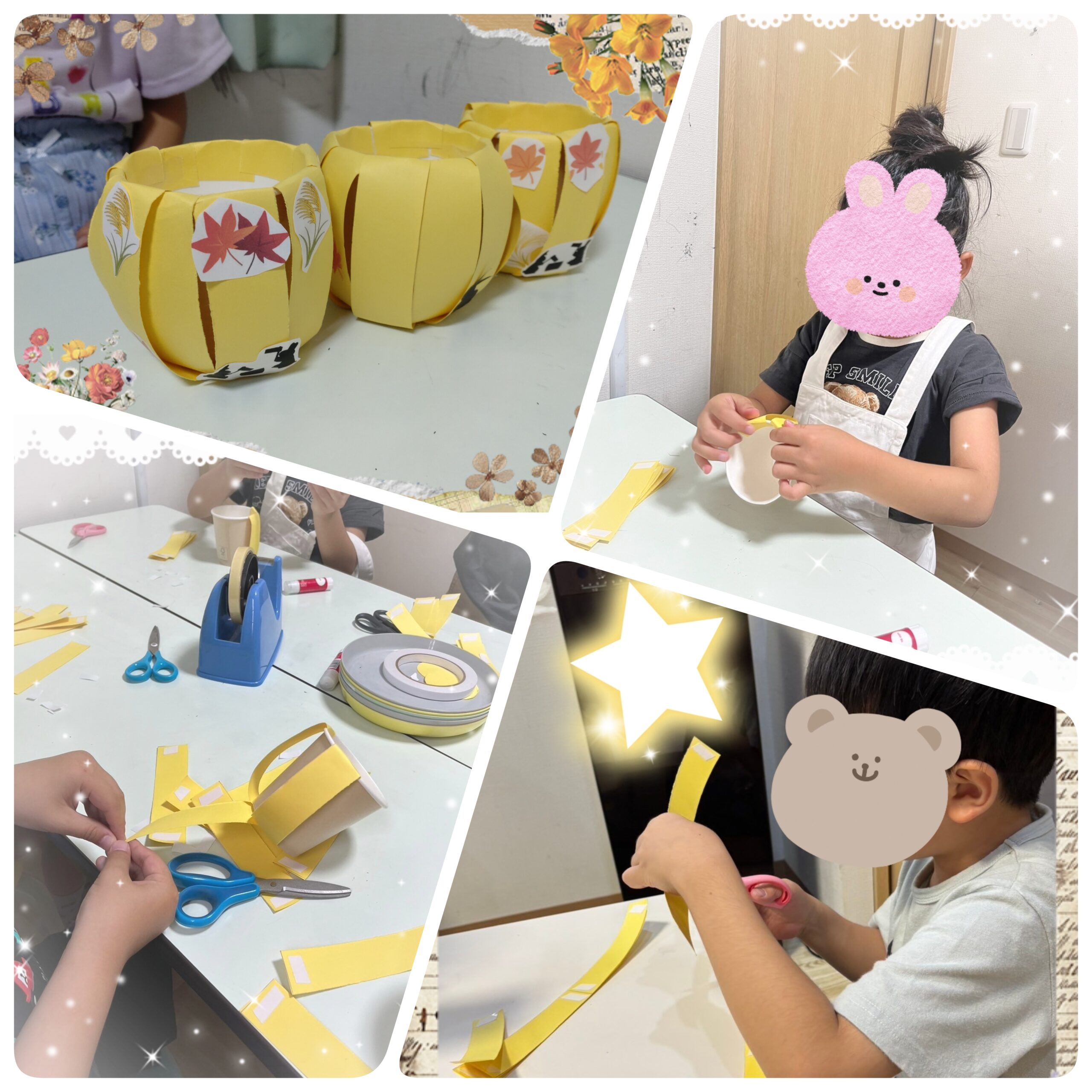 【北堀江】放デイ：公文📖　お月様の小物入れ作り🎑