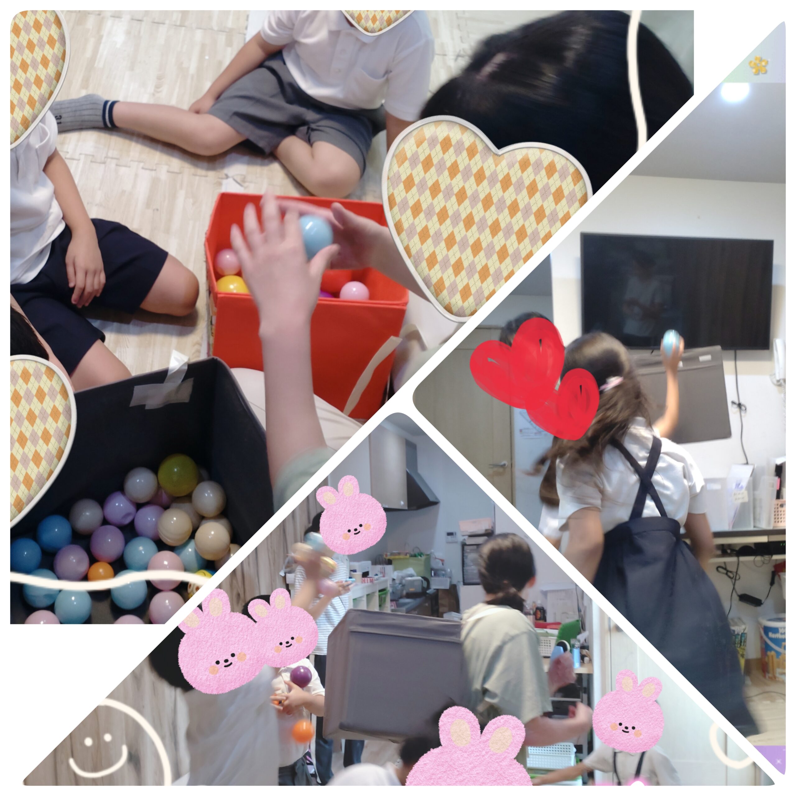 【北堀江】放デイ：公文📖　玉入れ競争🥎