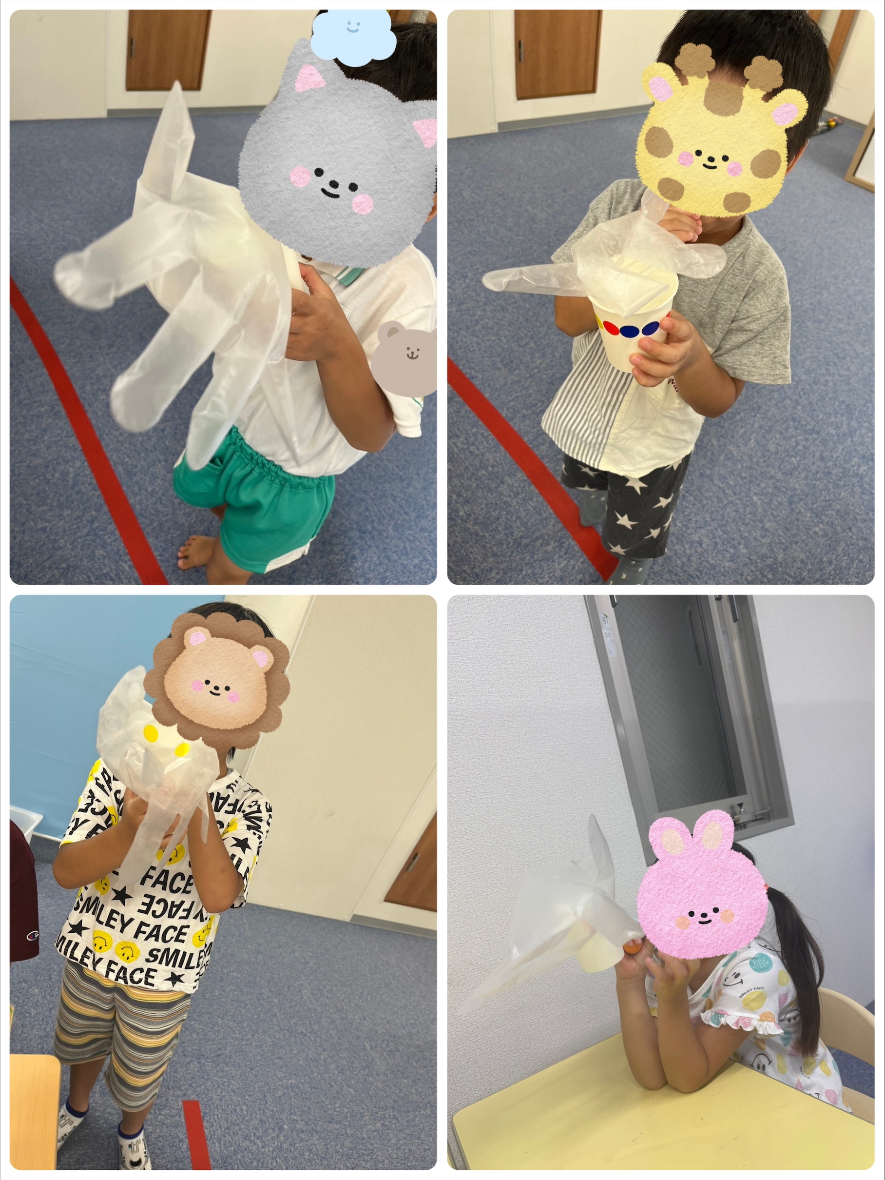 【ハッピープラス南堀江】紙コップおばけ