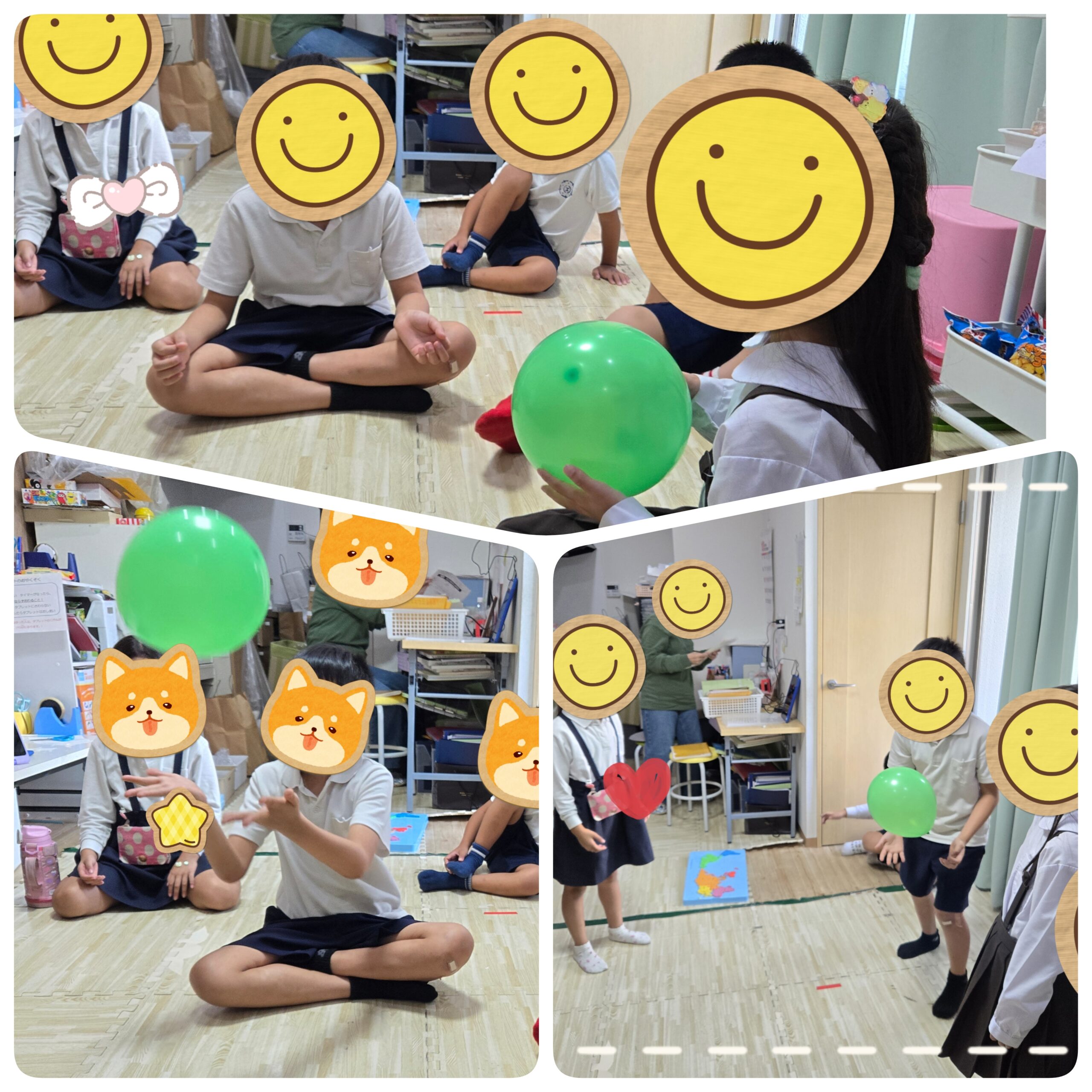 【北堀江】放デイ：公文📖　風船キャッチ🎈