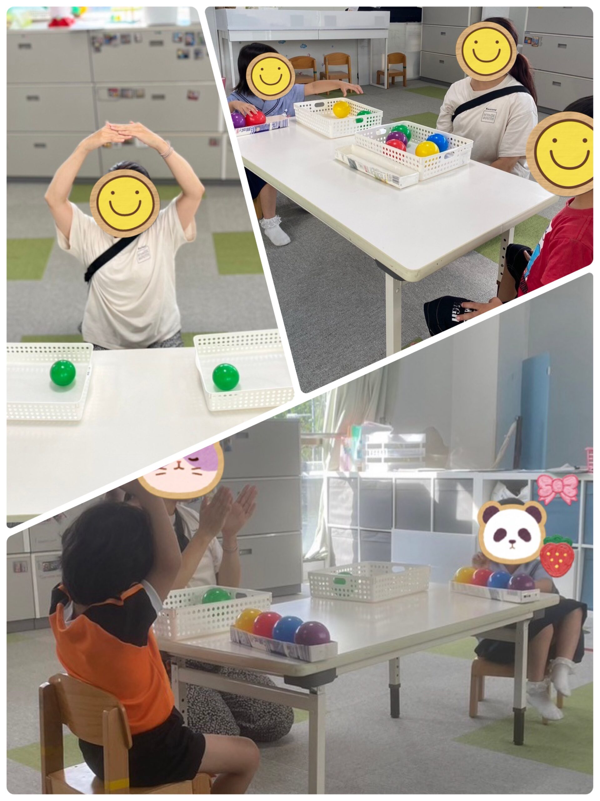 【北堀江】児童発達支援　「カラーボール並べゲーム　第４弾」🔴🔵🟡