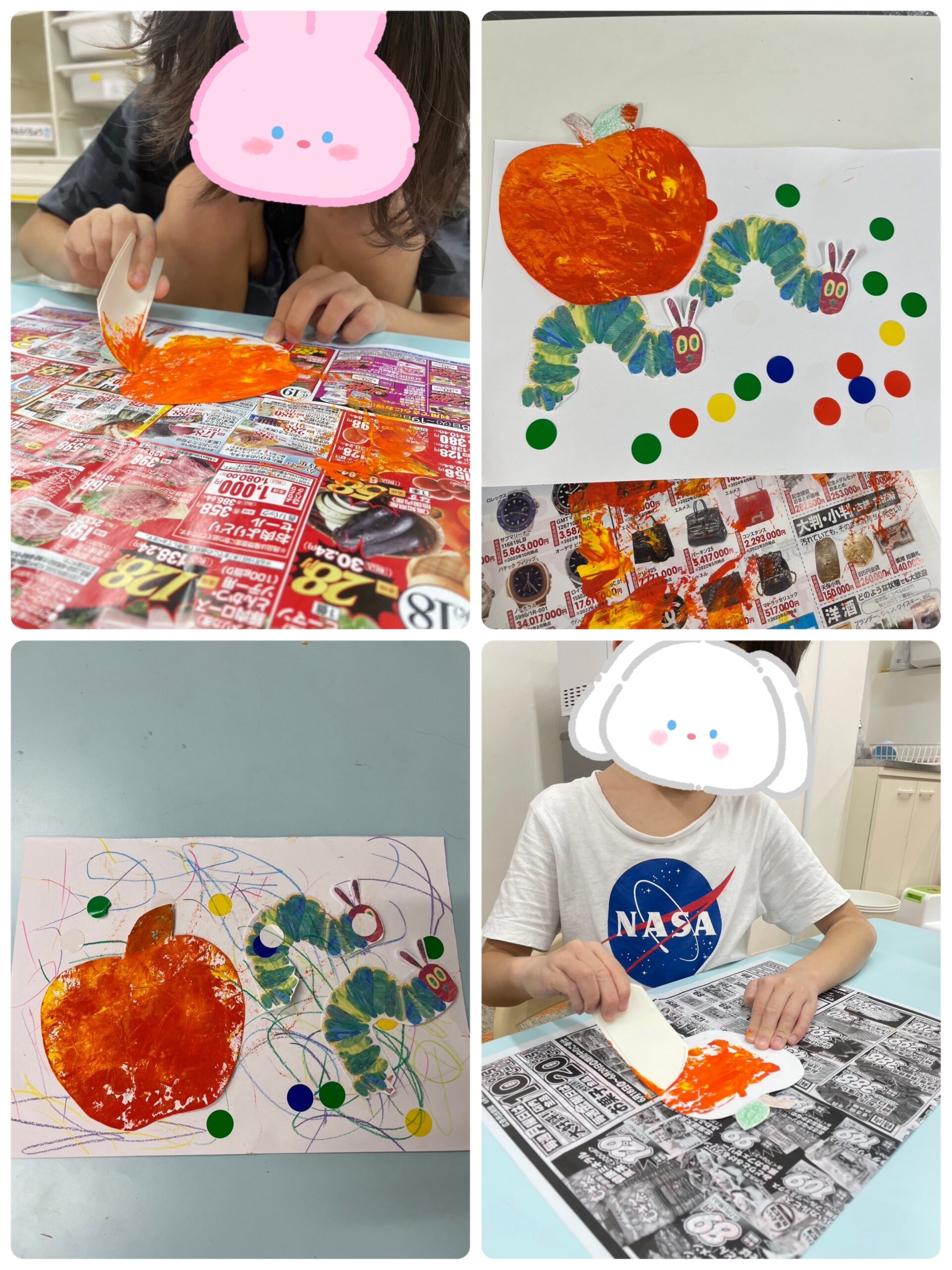 【南堀江】制作　「はらぺこあおむし🐛」