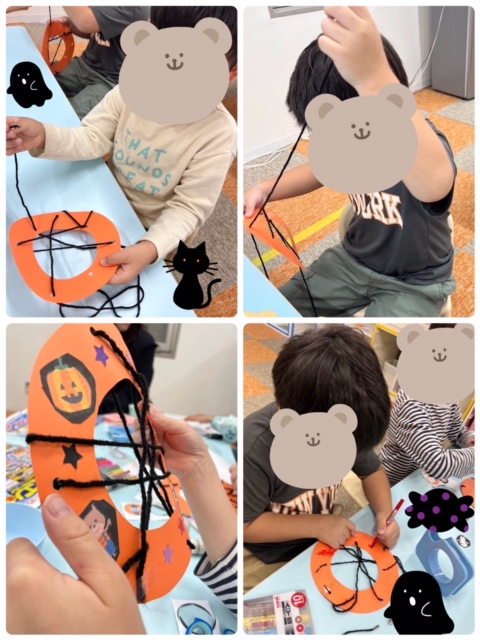 【南堀江】放デイ　クモの巣制作🕸️🎃