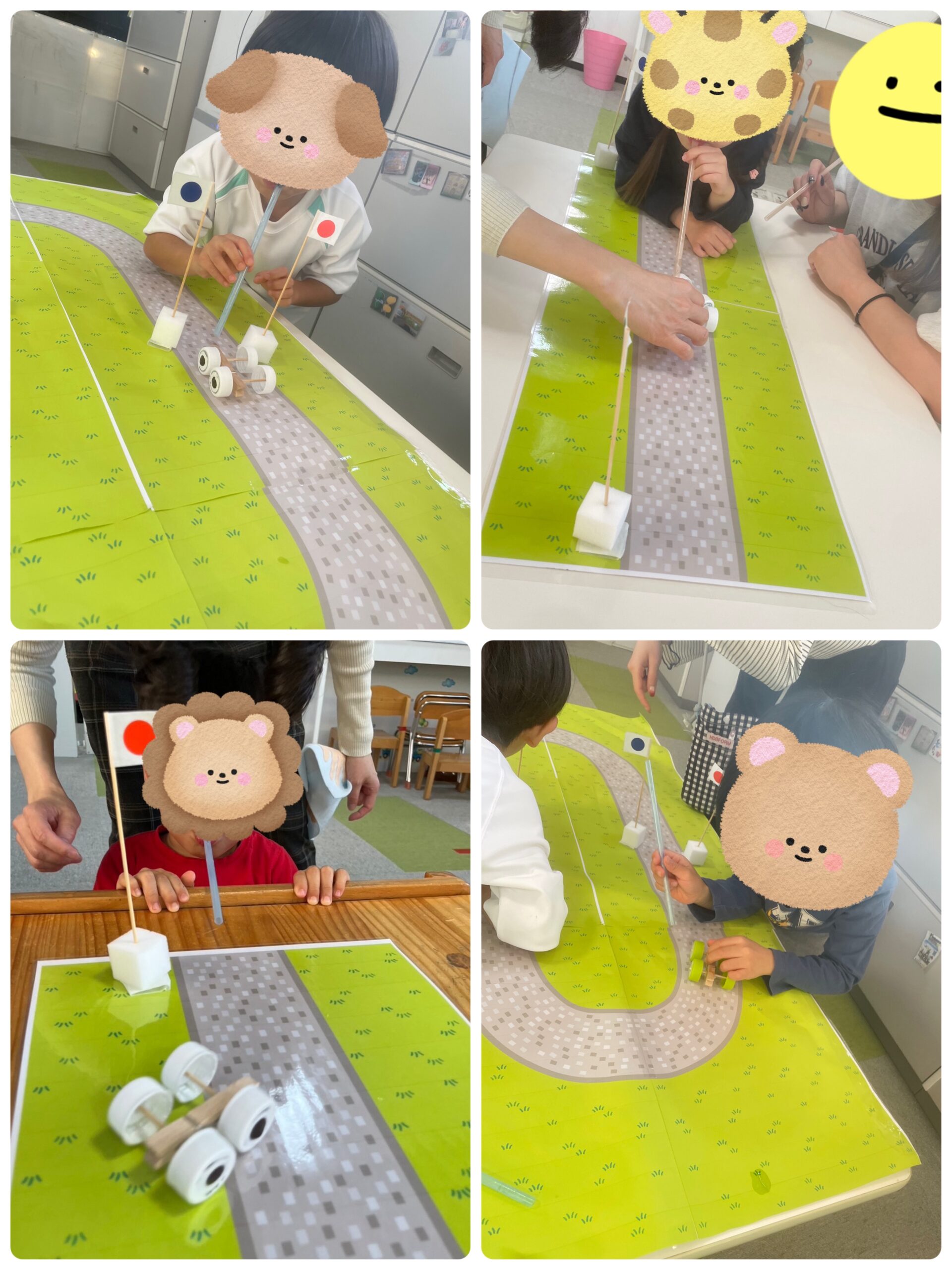 【北堀江】児童発達支援　キャップカーレース🚩