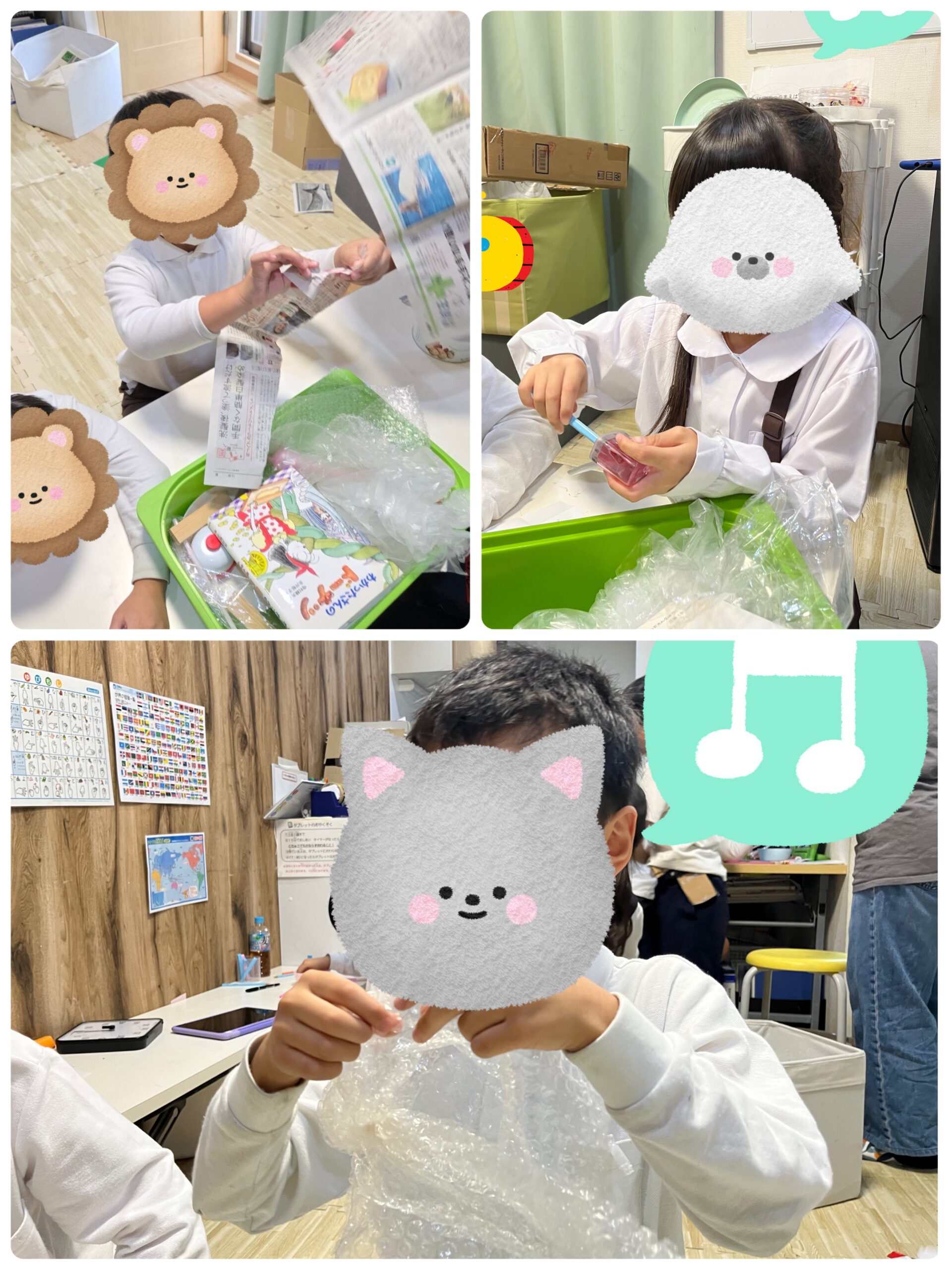 【北堀江】放デイ：公文📖　音探しゲーム♬