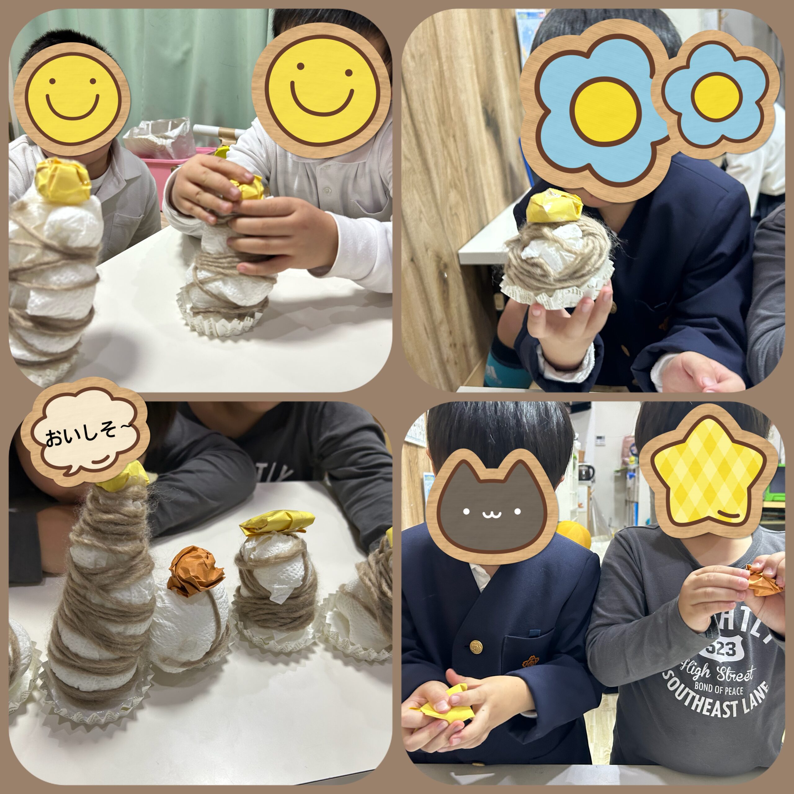 【北堀江】放デイ：公文📖　クリームたっぷりモンブラン制作🍰🌰