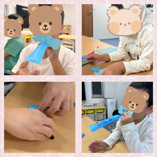 【ハッピープラス南堀江】ぞうさんの吹き戻し制作🐘✨