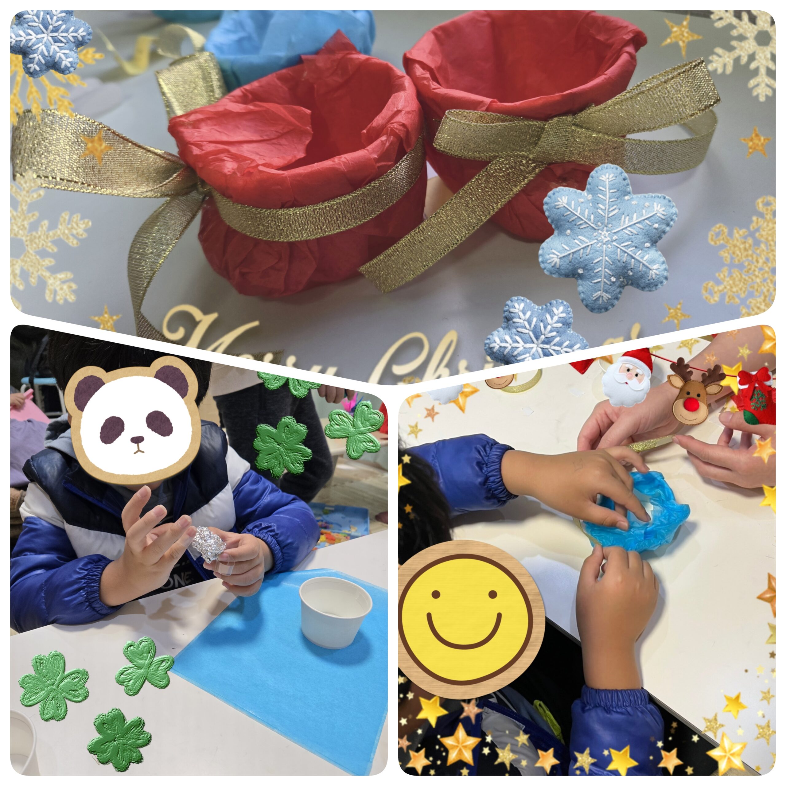 【北堀江】放デイ：公文📖　クリスマスブーツ制作🎄