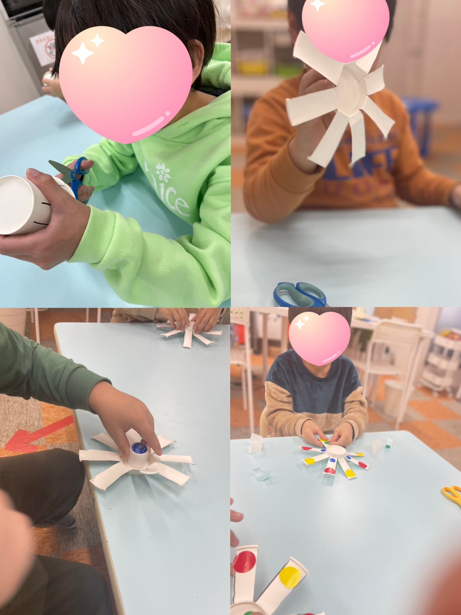 【南堀江】放デイ　紙コップでコマ作り✨