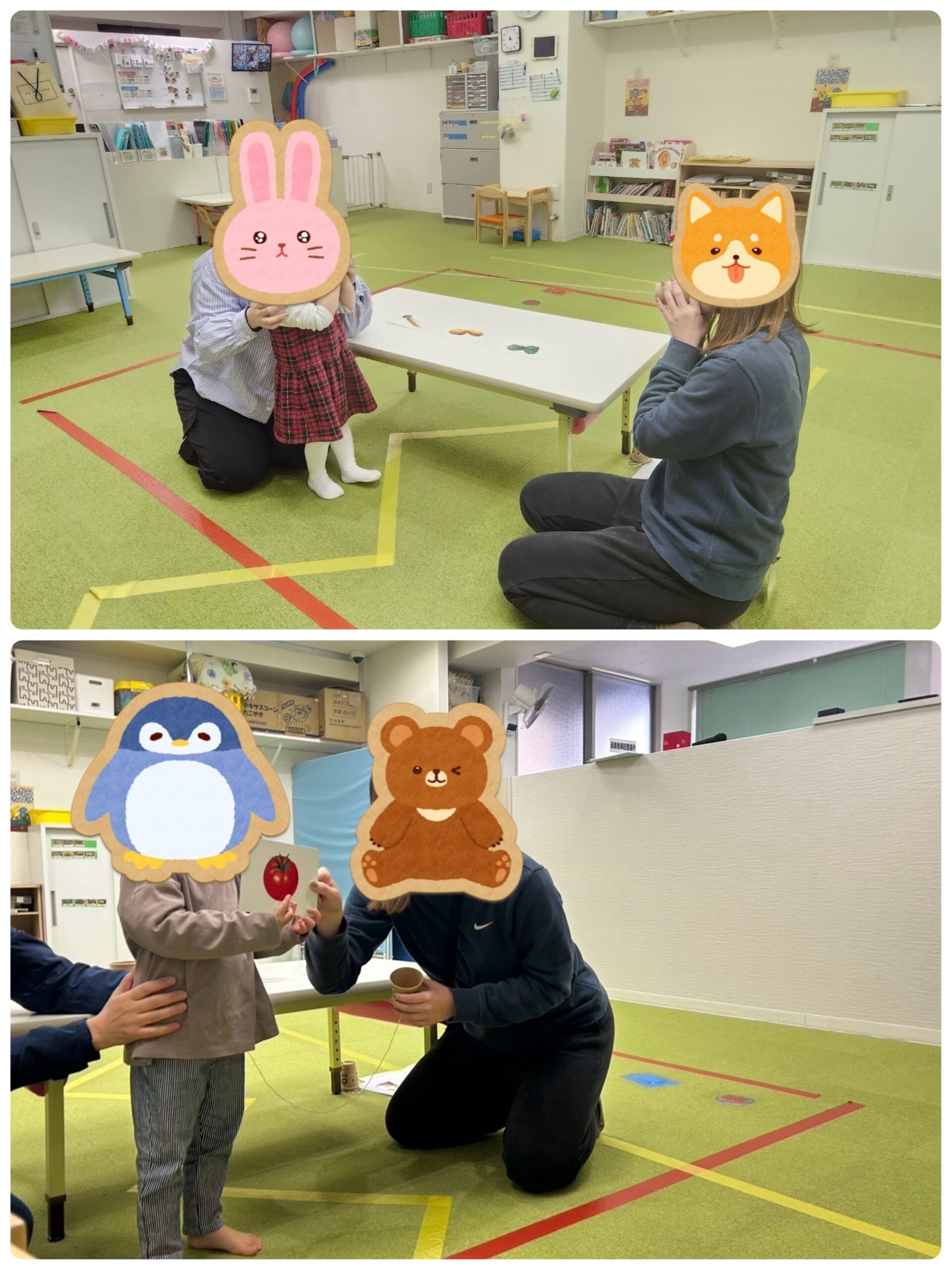 【南堀江】児童発達支援　集団言語　糸電話ゲーム