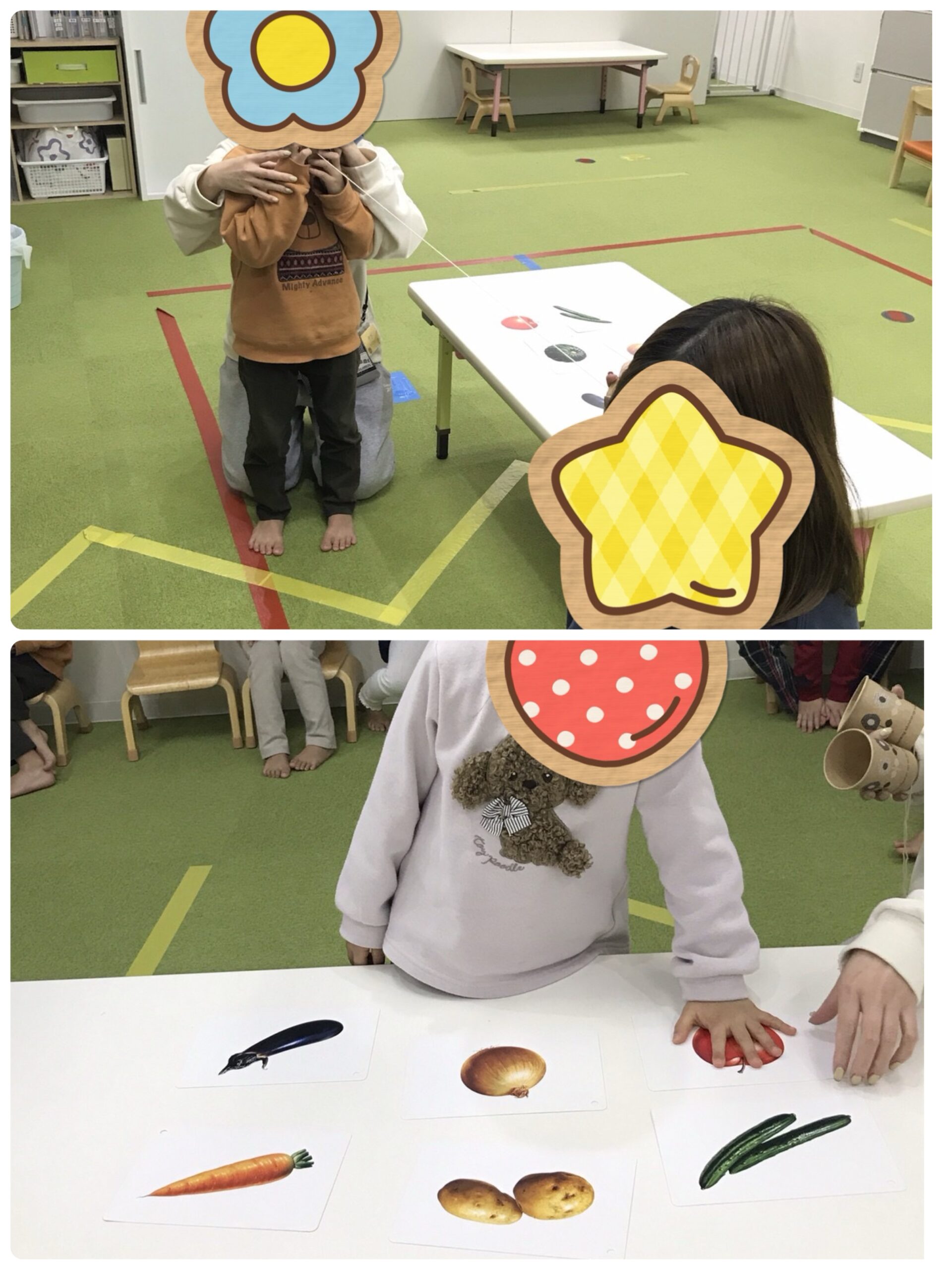 【南堀江】児童発達支援　集団言語　糸電話ゲーム➁