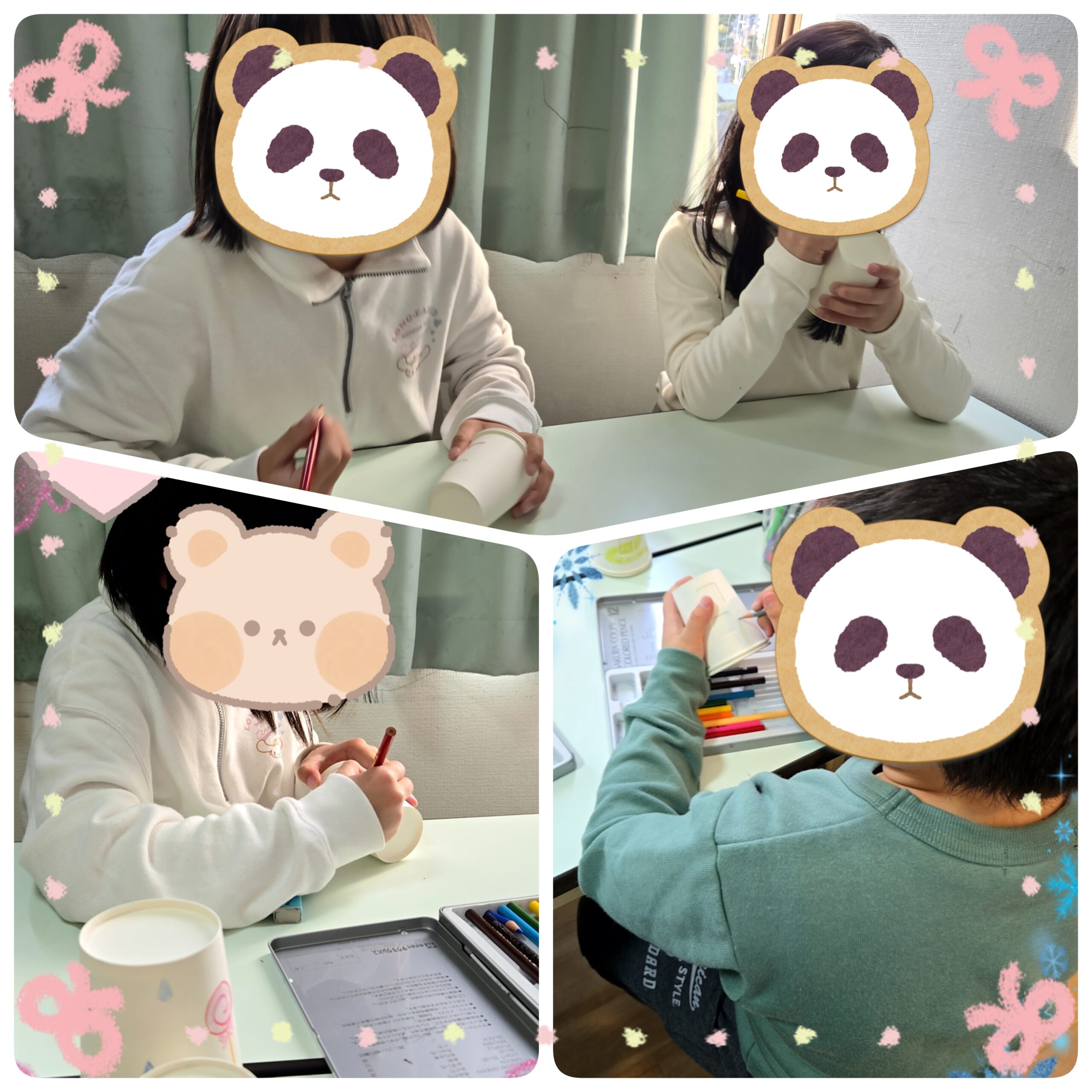 【北堀江】放デイ：公文📖　紙コップで暗号作り✨