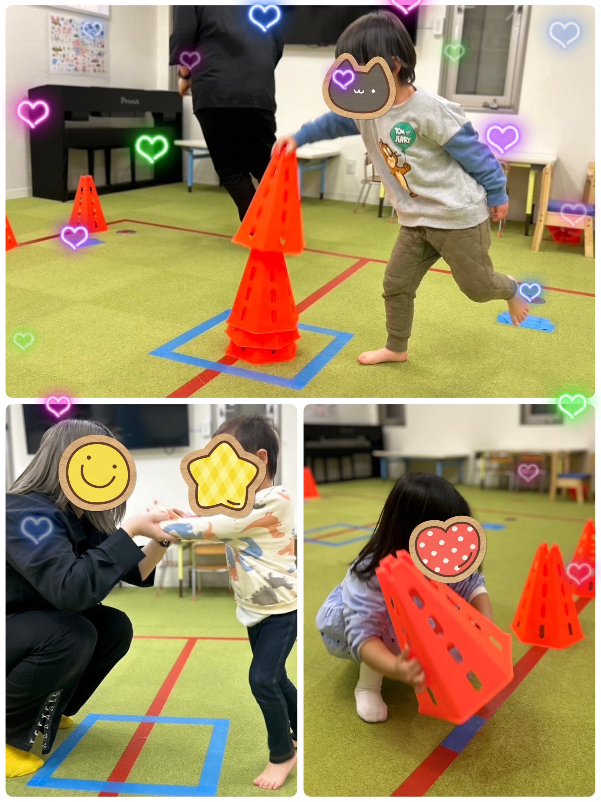 【南堀江】児童発達支援 コーン集めゲーム🌟