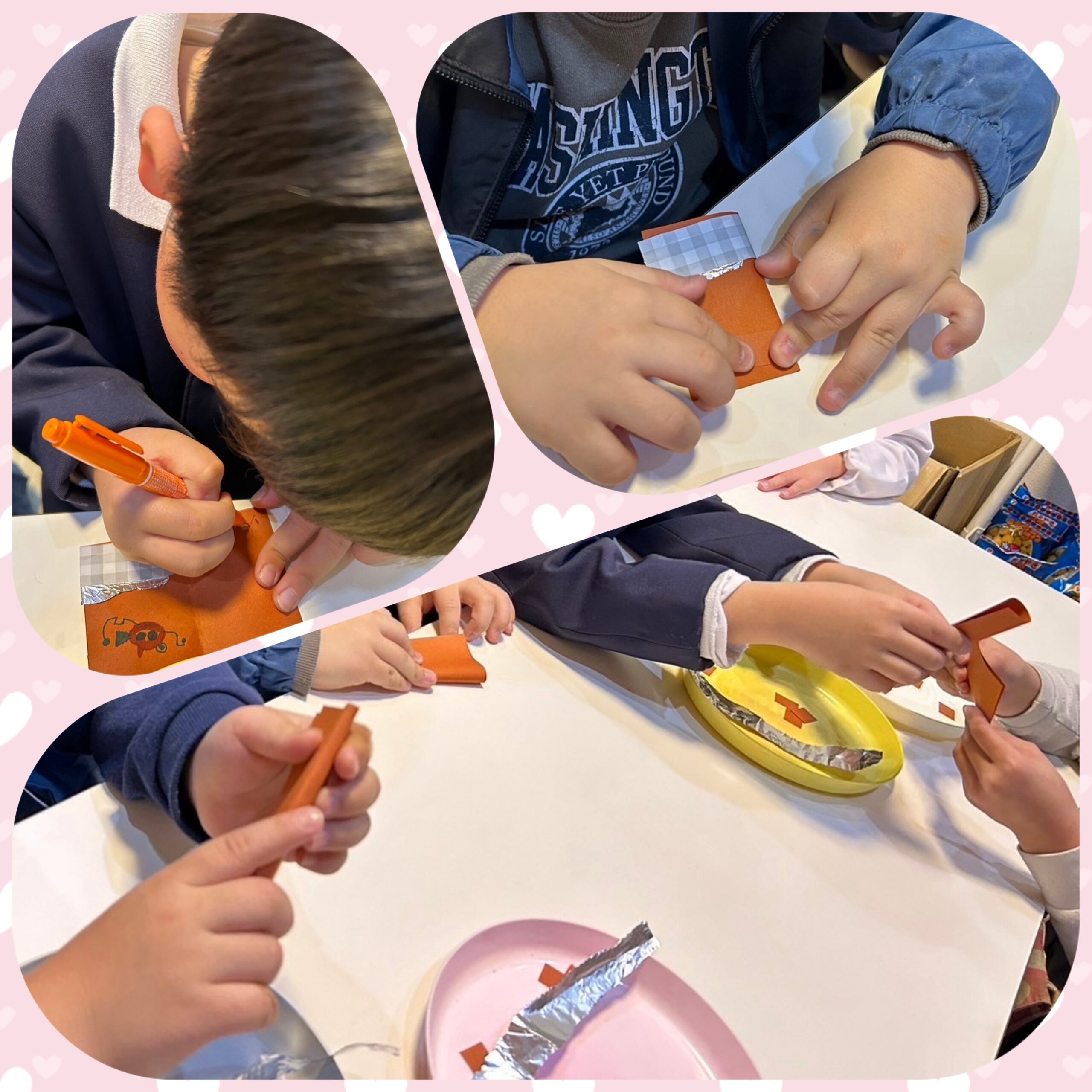 【北堀江】放デイ：公文📖　バレンタインメッセージカード作り💌