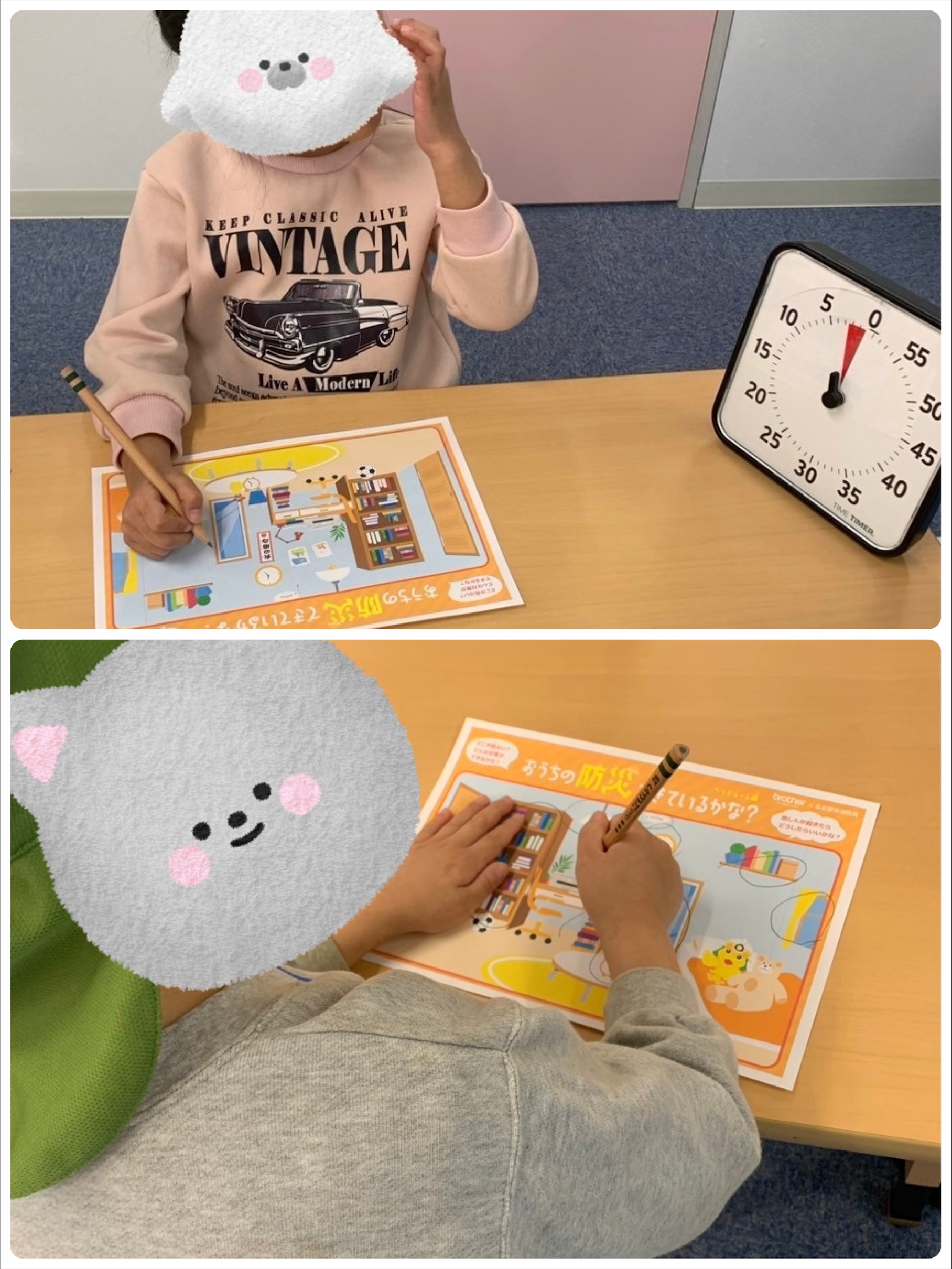 【ハッピープラス南堀江】危ないところを見つけよう！と避難訓練の様子