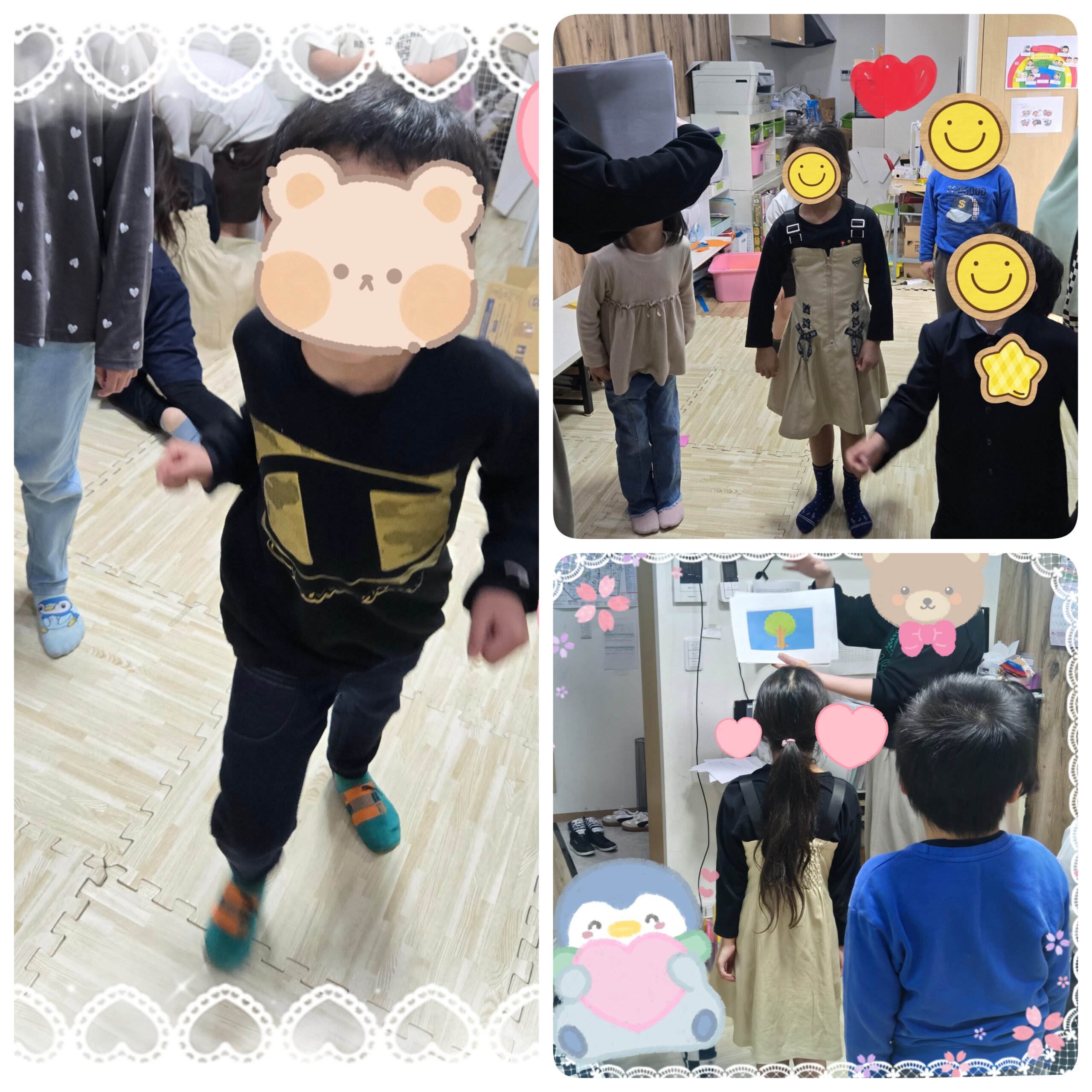 【北堀江】放デイ：公文📖　色かイラストで動きを当てよう！