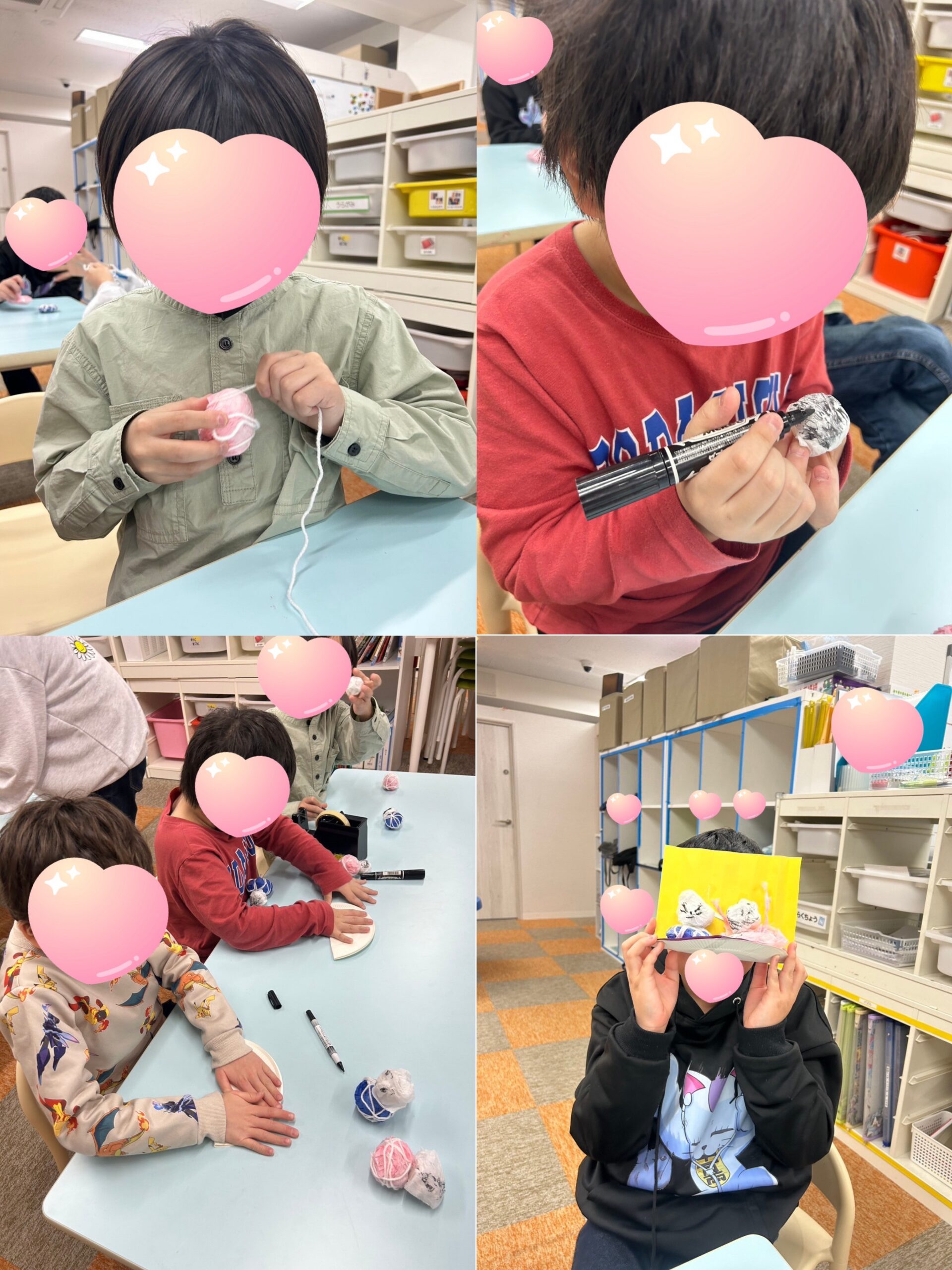 【南堀江】放デイ　まんまる手毬のひな人形作り✨