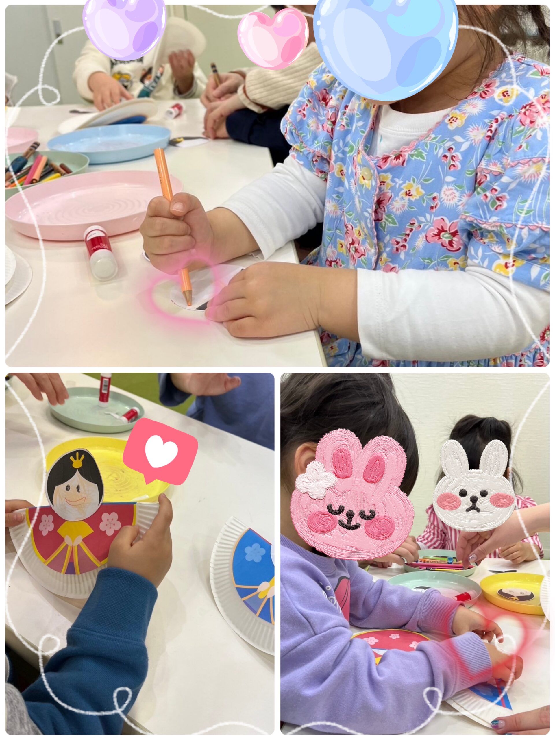 【南堀江】児童発達支援　ゆらゆらひな人形制作🌟