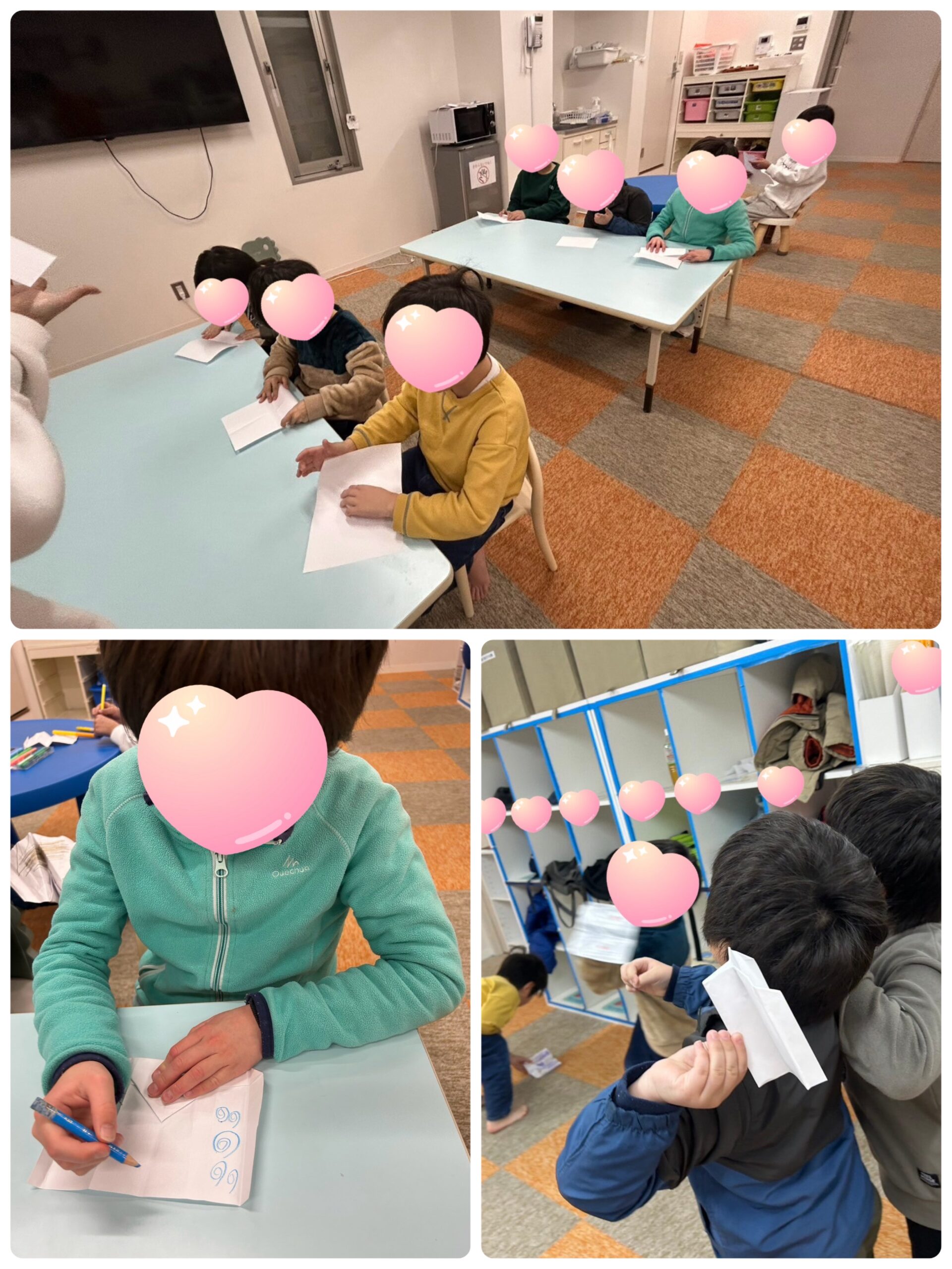 【南堀江】放デイ　投げたら戻って来る紙飛行機作り✈