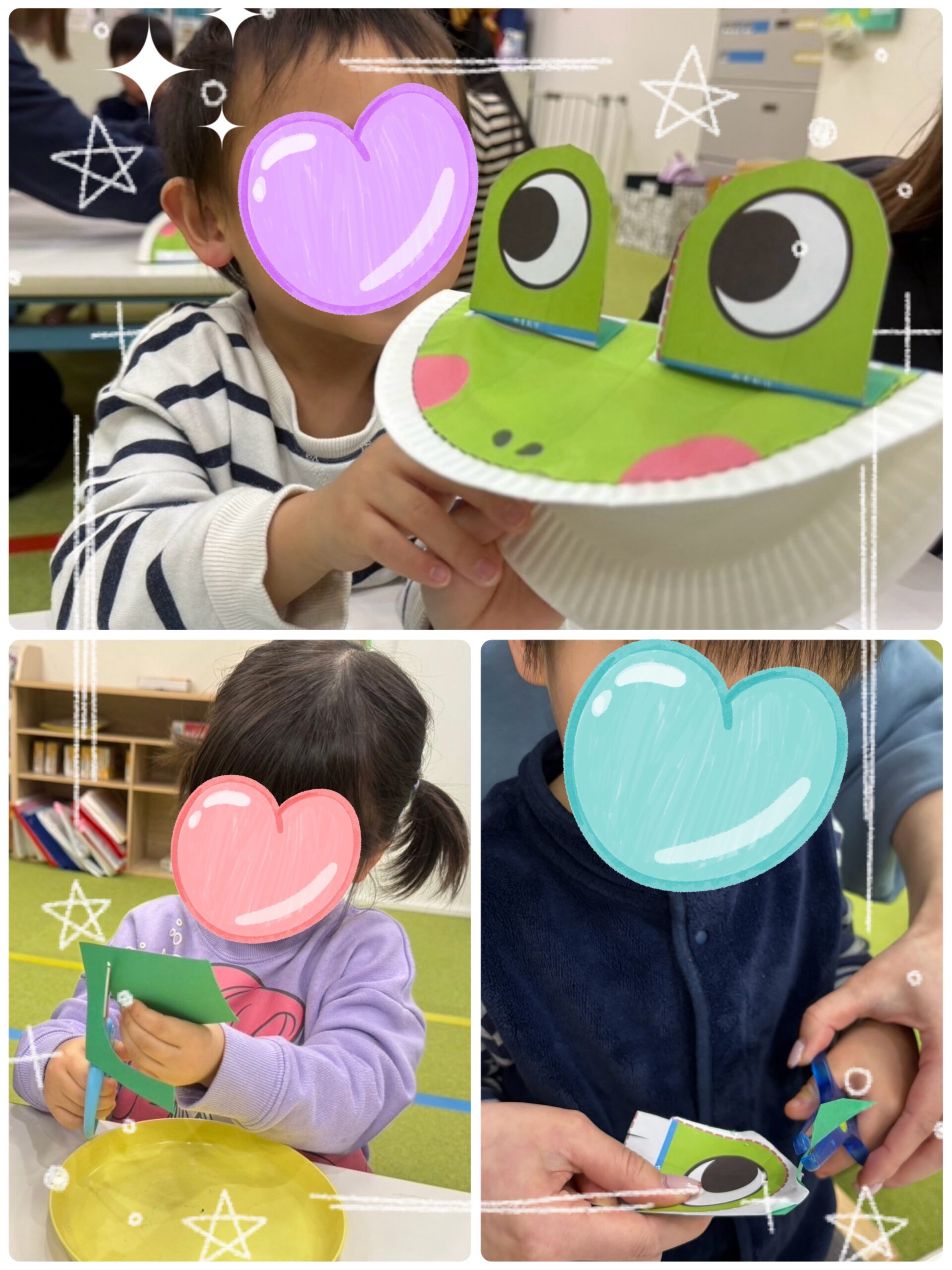 【南堀江】児童発達支援　ぱくぱくカエル制作🐸