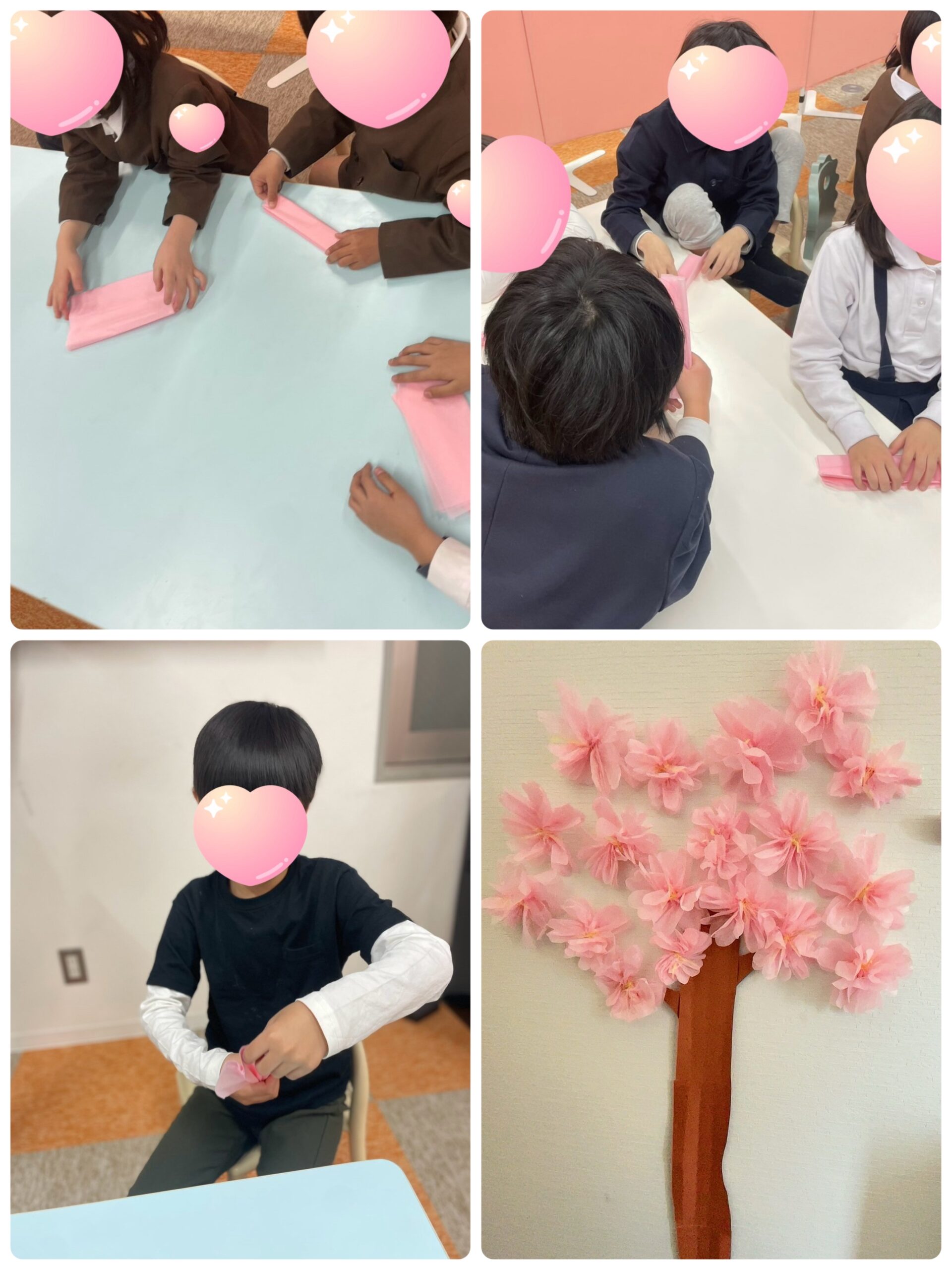 【南堀江】放デイ　制作　桜の花を咲かせよう✨