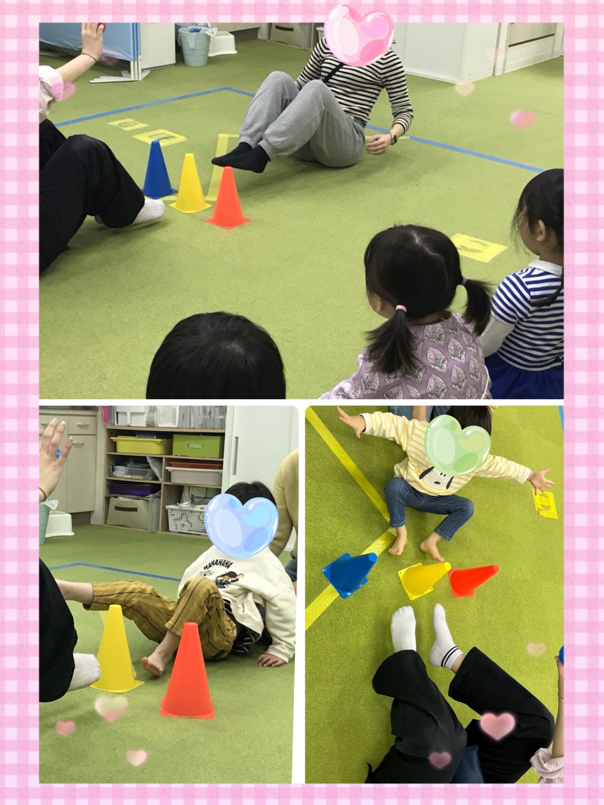 【南堀江】児童発達支援　コーンタッチゲーム🔺