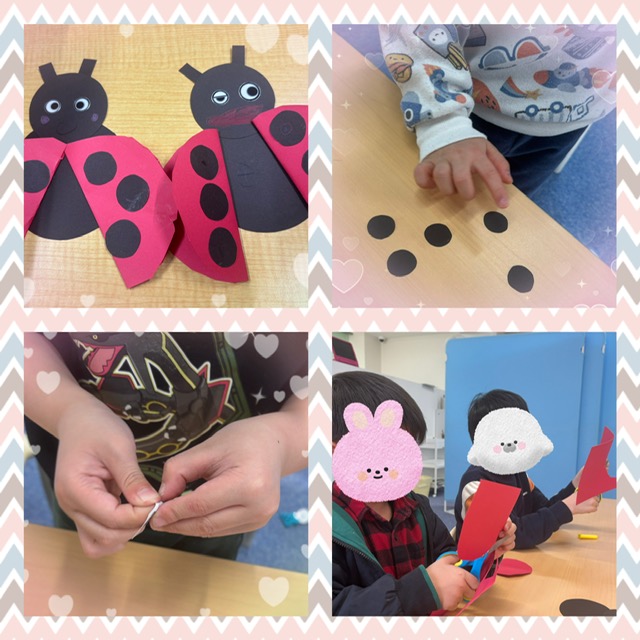 【ハッピープラス南堀江】切って貼って、てんとう虫を作ろう🐞🌟