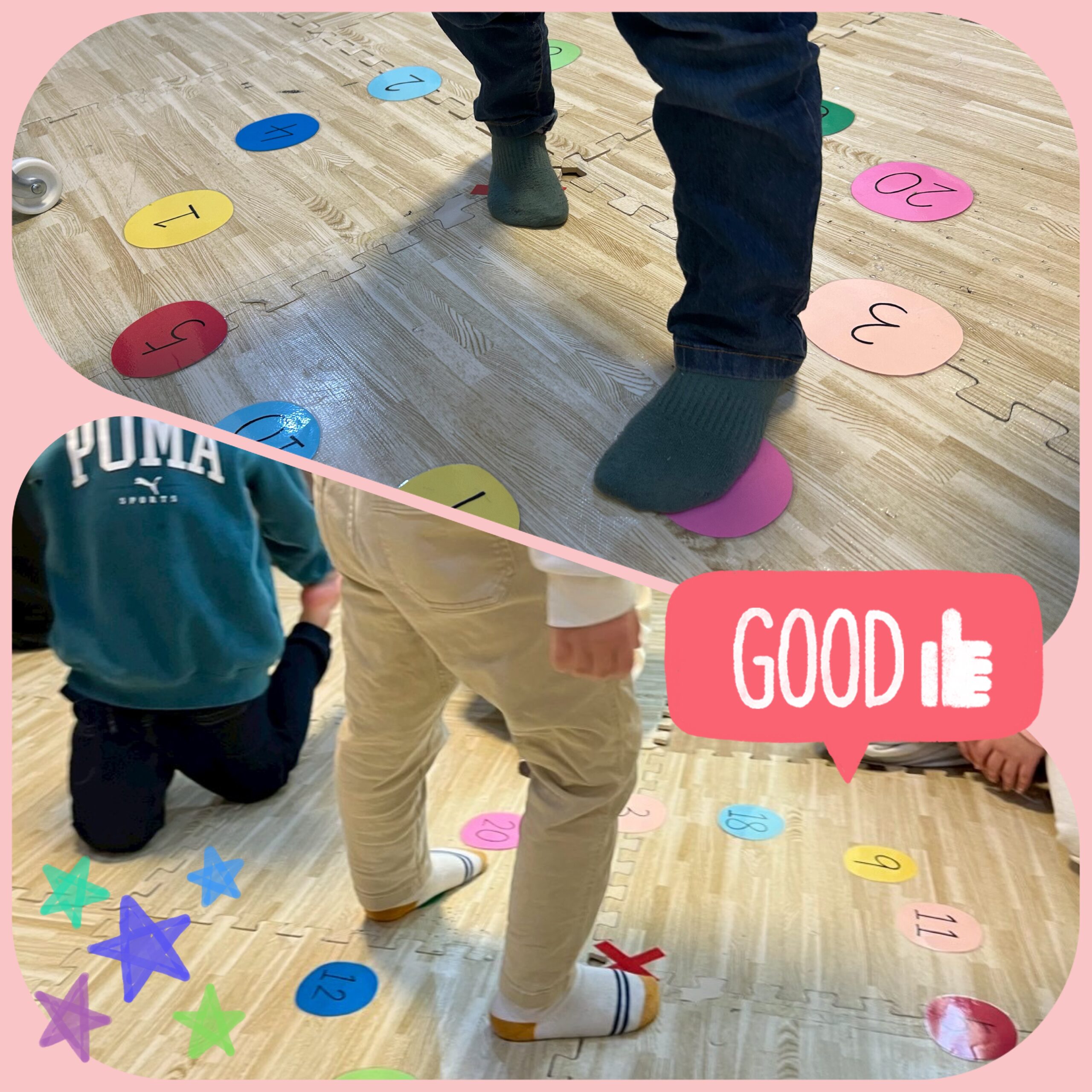 【北堀江】放デイ：公文📖　足タッチゲーム第二弾💨