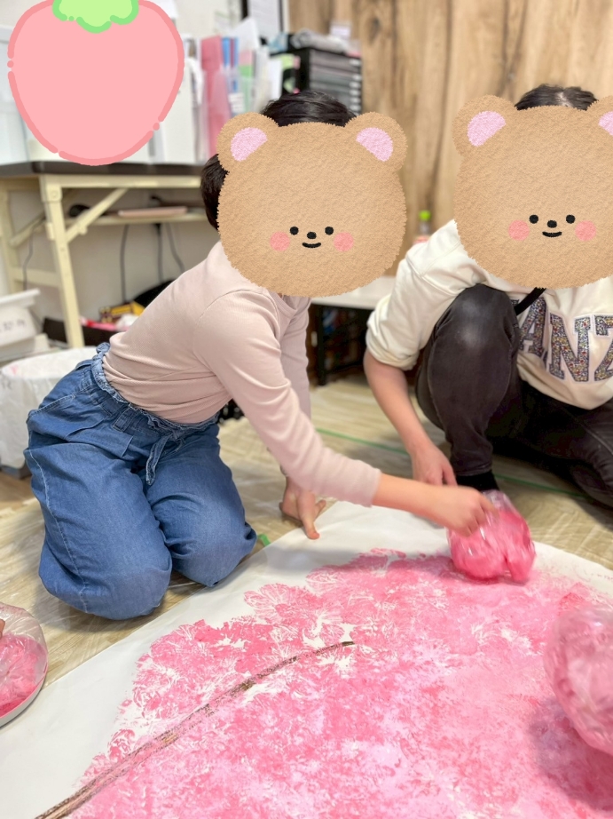 【北堀江】放デイ：公文📖　桜🌸制作